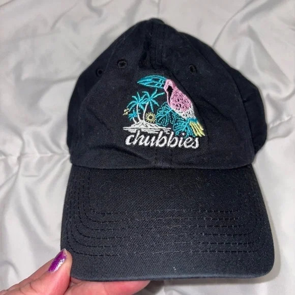 Chubbies Toucan Dad Hat Black Neon Embroidered - Picture 2 of 5